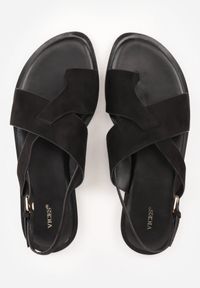 Born2be - Czarne Sandały VICES ze Skrzyżowanymi Paskami i Paskiem na Duży Palec Phaisacia. Okazja: na co dzień. Zapięcie: pasek. Kolor: czarny. Materiał: jeans, len. Sezon: lato. Styl: elegancki, casual #7