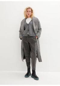 bonprix - Spodnie sztruksowe Balloon Fit z bawełny organicznej. Kolor: szary. Materiał: bawełna, sztruks #3