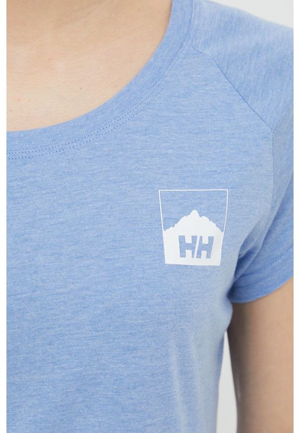 Helly Hansen - T-shirt. Okazja: na co dzień. Kolor: niebieski. Materiał: dzianina. Wzór: gładki. Styl: casual