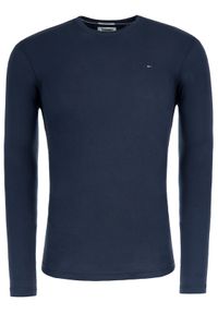 Tommy Jeans Longsleeve DM0DM04409 Granatowy Slim Fit. Kolor: niebieski. Materiał: bawełna. Długość rękawa: długi rękaw
