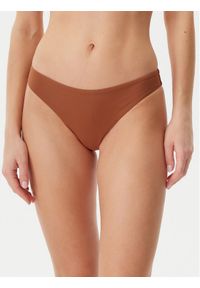 Calvin Klein Swimwear Dół od bikini KW0KW02705 Brązowy. Kolor: brązowy. Materiał: syntetyk