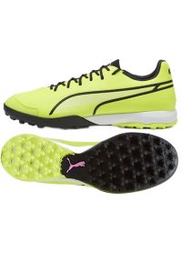 Buty piłkarskie Puma King Pro Tt M 107255-03 zielone. Kolor: zielony. Materiał: guma, syntetyk, skóra. Sezon: wiosna. Sport: piłka nożna #1