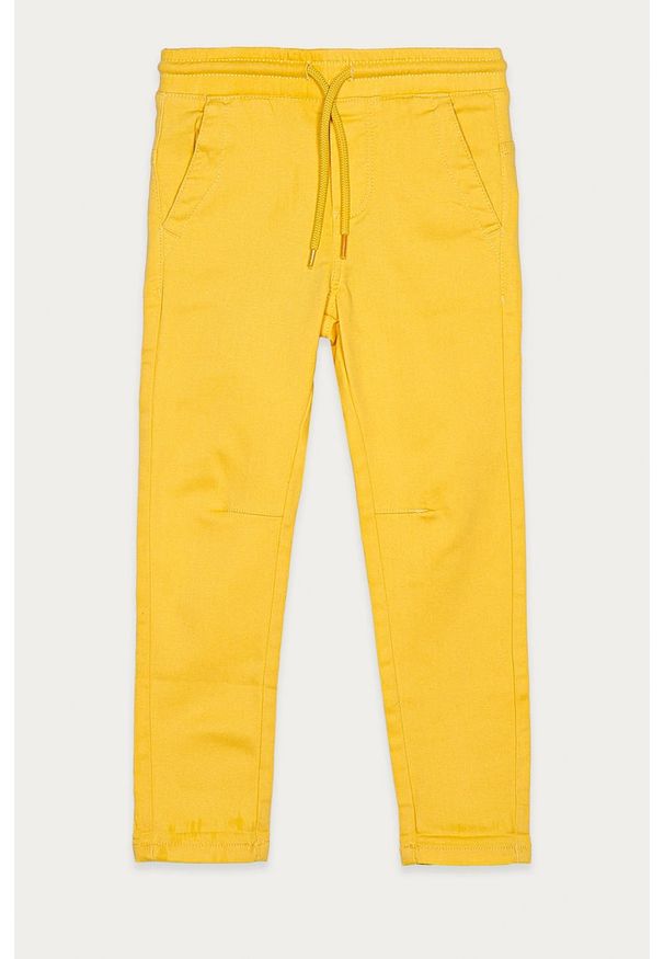 OVS - Spodnie dziecięce 104-140 cm. Kolor: żółty. Materiał: bawełna, denim, elastan, tkanina, poliester. Wzór: gładki