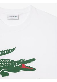 Lacoste T-Shirt TH1285 Biały Regular Fit. Kolor: biały. Materiał: bawełna #2