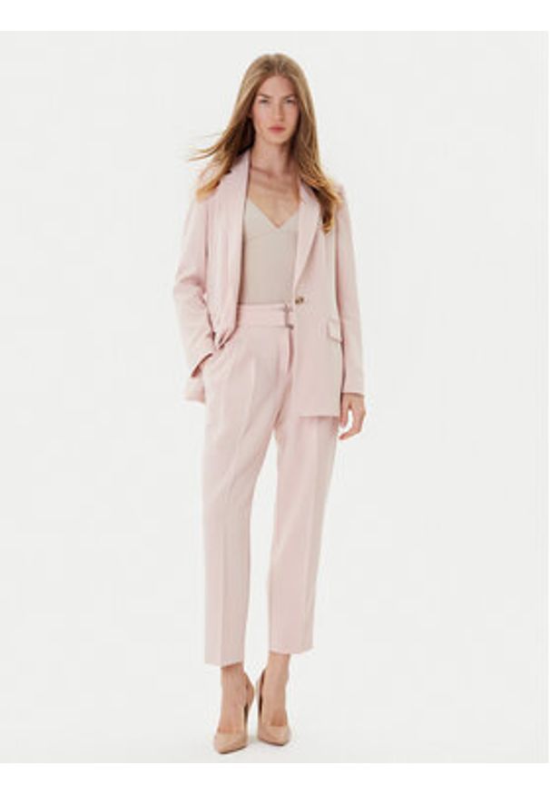 BOSS Marynarka Jocaluah 50490053 Różowy Regular Fit. Kolor: różowy. Materiał: syntetyk