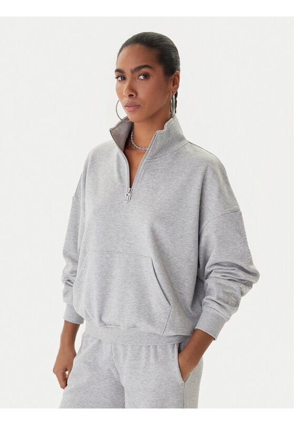Juicy Couture Bluza Castella JCWAS225319 Szary Oversize. Kolor: szary. Materiał: syntetyk
