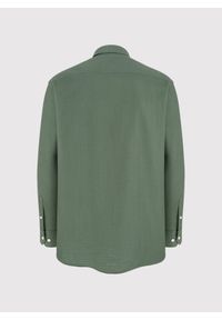 Pako Lorente - PAKO LORENTE – Zielona bawełniana koszula męska. Kolor: czarny, zielony. Materiał: bawełna. Długość rękawa: długi rękaw. Długość: długie. Wzór: gładki #5