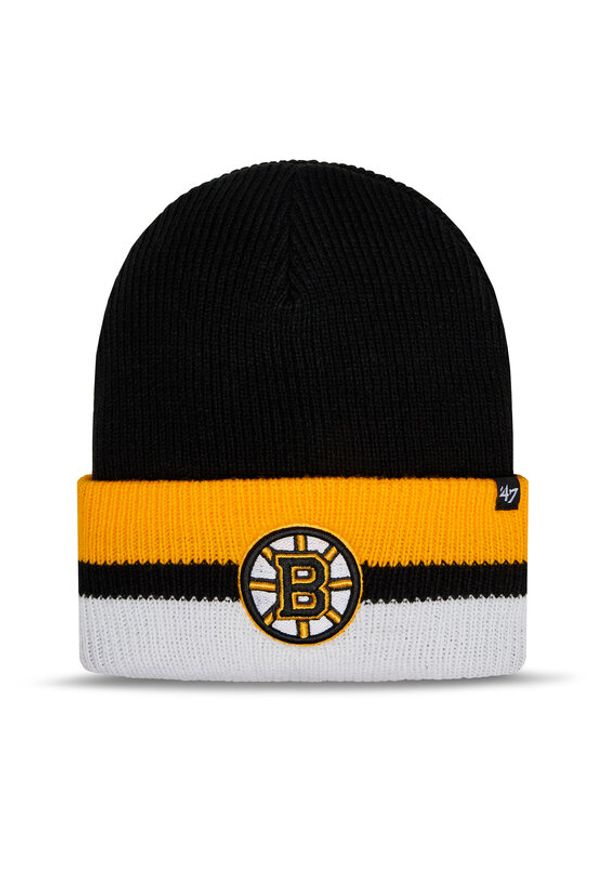 47 Brand Czapka NHL Boston Bruins Split Cuff '47 H-SPLCC01ACE-BK Czarny. Kolor: czarny. Materiał: materiał, akryl