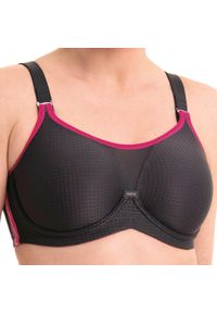 ANITA ACTIVE - Stanik do biegania Performance WireX z wysoki poziomem podtrzymywania. Kolor: szary. Materiał: poliester, poliamid, elastan. Rodzaj stanika: biustonosz z fiszbinami. Długość rękawa: na ramiączkach. Sport: bieganie #1