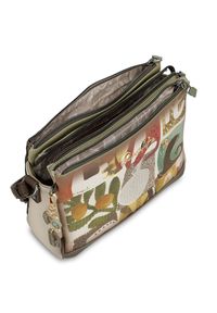 Brązowa Damska Torebka Anekke Z Laleczką. Kolor: brązowy. Wzór: aplikacja. Dodatki: z breloczkiem. Materiał: zdobione. Styl: casual #8