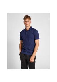 Stretchowa koszulka polo Hummel Red. Typ kołnierza: polo. Kolor: niebieski. Materiał: tkanina. Styl: elegancki #1