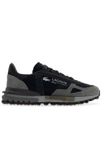 Buty męskie Lacoste Elite Active 750SMA0078-YH2 - szare. Zapięcie: sznurówki. Kolor: szary. Materiał: guma, skóra, zamsz, materiał, syntetyk, nylon. Szerokość cholewki: normalna