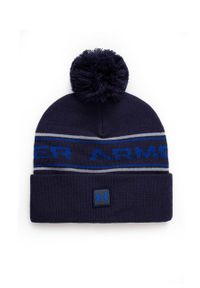 Under Armour czapka kolor granatowy z cienkiej dzianiny. Kolor: niebieski. Materiał: dzianina