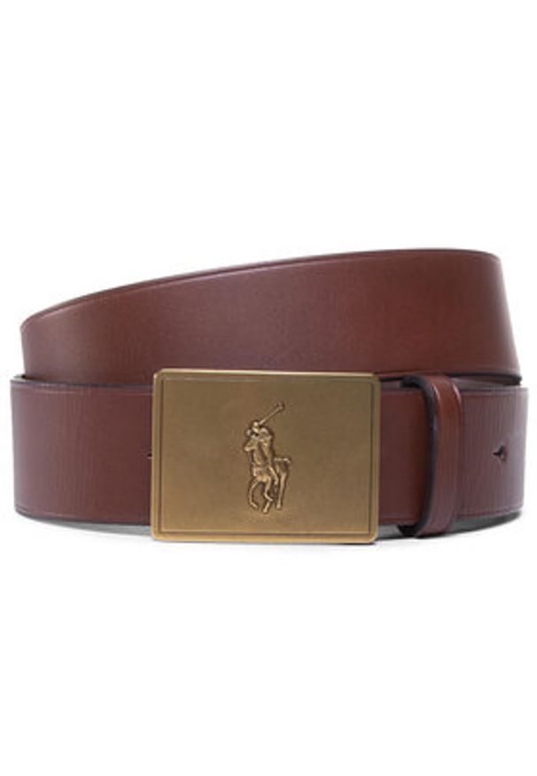 Polo Ralph Lauren Pasek Męski 36Mm Pp Plaque Belt 405691693002 Brązowy. Kolor: brązowy. Materiał: skóra