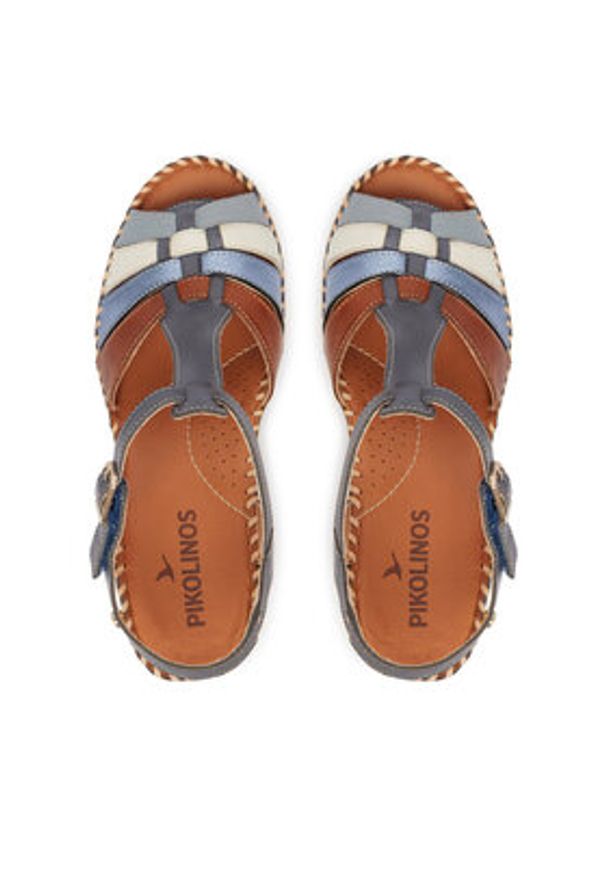 Pikolinos Sandały Aguadulce W3Z-1836C1 Niebieski. Kolor: niebieski. Materiał: skóra