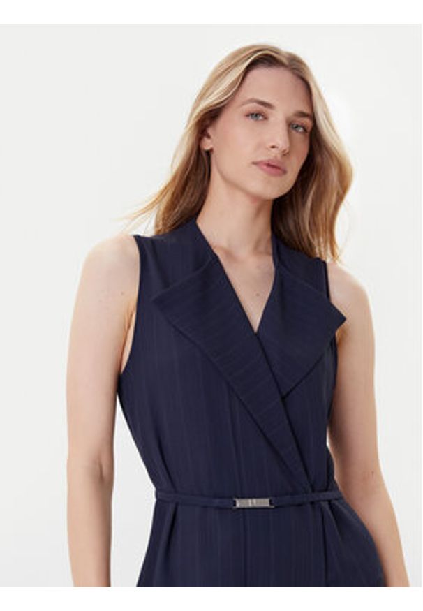 BOSS Sukienka koktajlowa Dimosa 50548494 Granatowy Regular Fit. Kolor: niebieski. Materiał: wiskoza. Styl: wizytowy