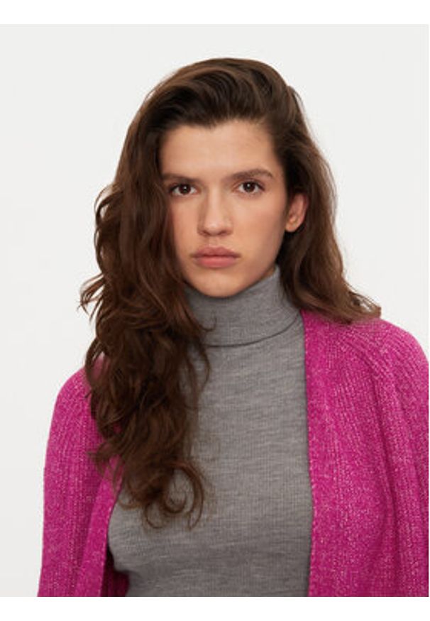 Pieces Kardigan Ellen 17150955 Różowy Regular Fit. Kolor: różowy. Materiał: syntetyk