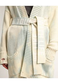 GOLDEN GOOSE - Kardigan wykończony wzorem Tie Dye. Kolor: biały. Materiał: bawełna, dzianina, prążkowany #2