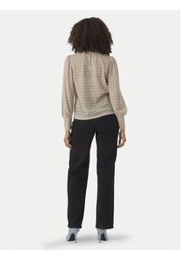 Vero Moda Bluzka Becca 10302894 Beżowy Regular Fit. Kolor: beżowy. Materiał: syntetyk #4