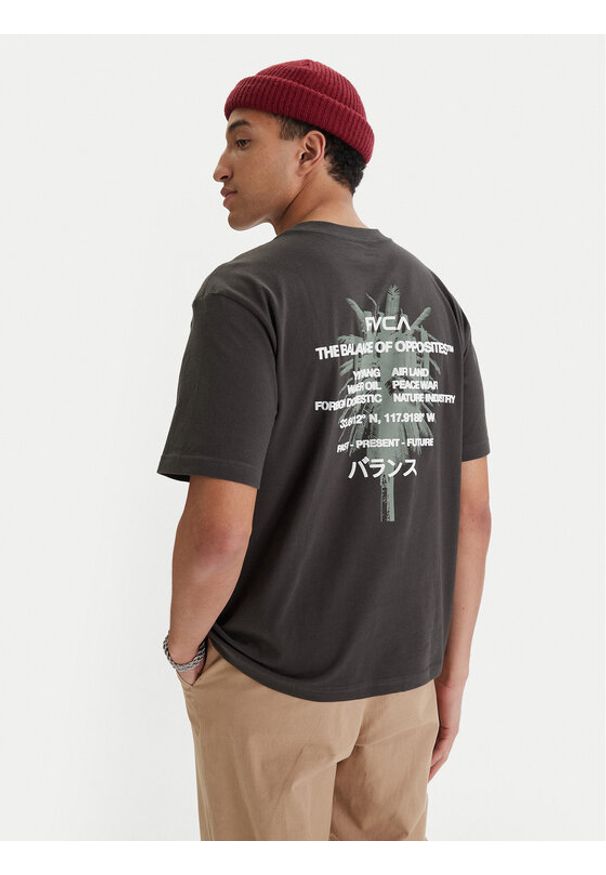 RVCA T-Shirt Signal EVYZT00300 Czarny Relaxed Fit. Kolor: czarny. Materiał: bawełna