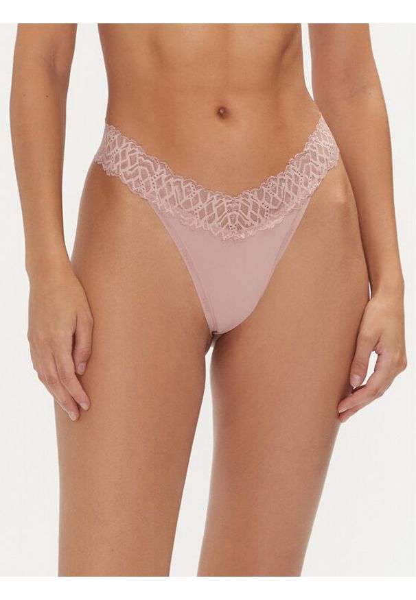 Calvin Klein Underwear Stringi 000QF7838E Różowy. Kolor: różowy. Materiał: syntetyk