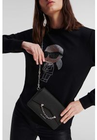 Karl Lagerfeld torebka skórzana kolor czarny. Kolor: czarny. Materiał: skórzane #6