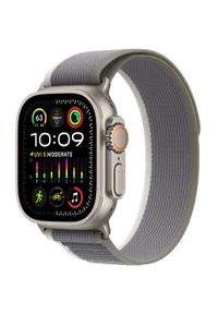 APPLE - Smartwatch Apple Watch Ultra 2 GPS + Cellular 49mm tytan + zielono/szara opaska Trail rozmiar S/M. Rodzaj zegarka: smartwatch. Kolor: zielony, wielokolorowy, szary. Materiał: materiał. Styl: casual #1