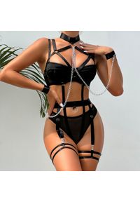 Intica - Komplet bielizny z łańcuszkami regulowanymi na wyjątkowe okazje Sookja. Kolor: czerwony. Materiał: materiał #4