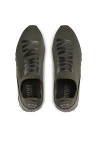 DKNY Sneakersy Abbi K3299730 Khaki. Kolor: brązowy. Materiał: materiał