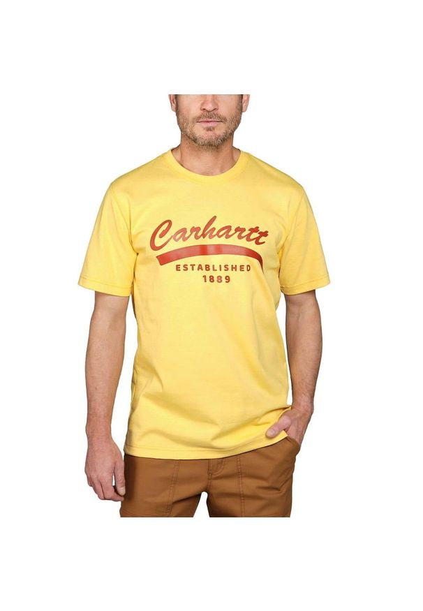 Koszulka męska T-shirt Carhartt Heavyweight. Kolor: żółty