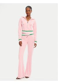 Juicy Couture Bluza Velour Crop JCWAS225351 Różowy Regular Fit. Kolor: różowy. Materiał: welur #3