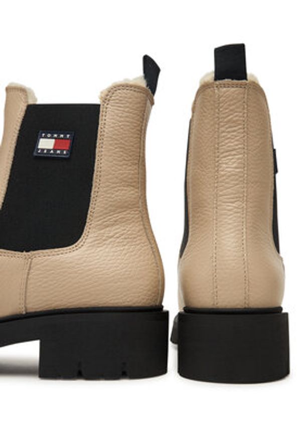 Tommy Jeans Sztyblety Tjw Chelsea Boot Wl EN0EN02826 Écru. Materiał: skóra