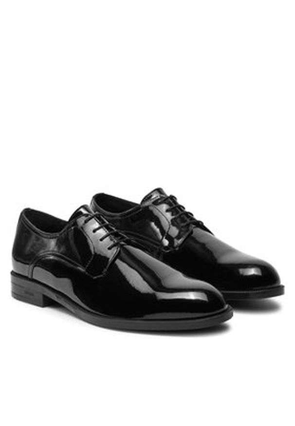 BOSS Półbuty Tayil Derb 10251700 01 001 Czarny. Kolor: czarny. Materiał: lakier, skóra