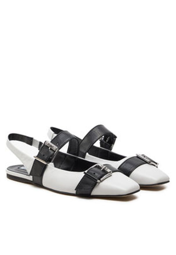 Karl Lagerfeld - KARL LAGERFELD Sandały Konnie KL40186 Biały. Kolor: biały. Materiał: skóra