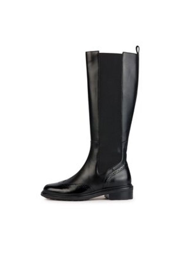 Geox Oficerki D Walk Pleasure D36TGH 04948 C9999 Czarny. Kolor: czarny. Materiał: skóra