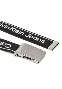 Calvin Klein Jeans Pasek Dziecięcy Logo Taupe Buckle Belt IU0IU00393 Czarny. Kolor: czarny. Materiał: materiał