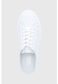 Karl Lagerfeld klapki MAXI KUP kolor biały na platformie. Nosek buta: okrągły. Kolor: biały. Materiał: guma. Obcas: na platformie #2
