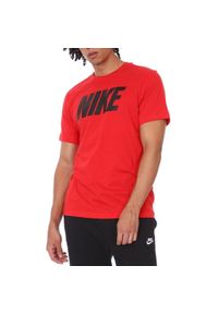 T-shirt męski czerwony treningowy Nike Nsw Tee Icon Block. Kolor: czerwony. Sport: fitness