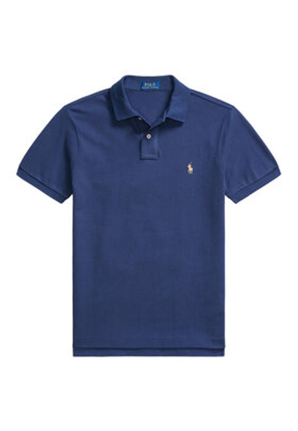 Polo Ralph Lauren Polo 710536856459 Granatowy Slim Fit. Typ kołnierza: polo. Kolor: niebieski. Materiał: bawełna