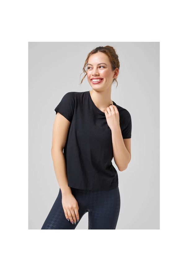 CASALL - Koszulka Damska Sportowa Casall Soft Texture Tee Lekka Treningowa. Kolor: czarny. Sport: joga i pilates, fitness