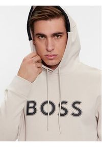 BOSS - Boss Bluza Soody 1 50504750 Beżowy Regular Fit. Kolor: beżowy. Materiał: syntetyk #4