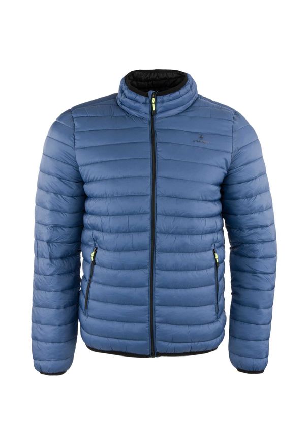 ZFOAM - Męska kurtka pikowana Athl. DPT. Pacino Mid Blue. Kolor: szary, niebieski, wielokolorowy. Materiał: puch. Sport: turystyka piesza