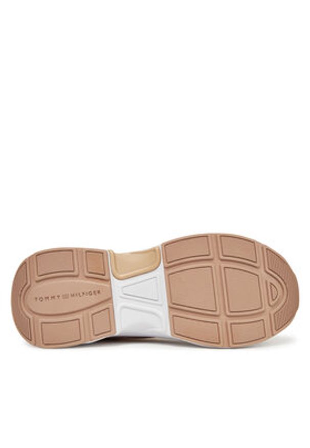 TOMMY HILFIGER - Tommy Hilfiger Sneakersy Th Chunky Runner FW0FW08474 Beżowy. Kolor: beżowy. Materiał: skóra