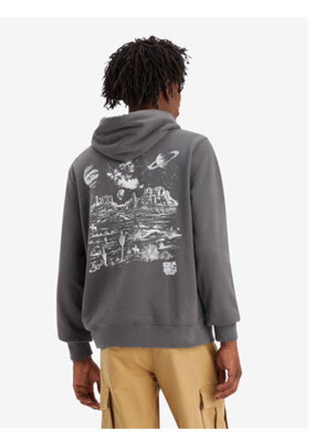 Levi's® Bluza Graphic 38424-0083 Szary Standard Fit. Kolor: szary. Materiał: bawełna
