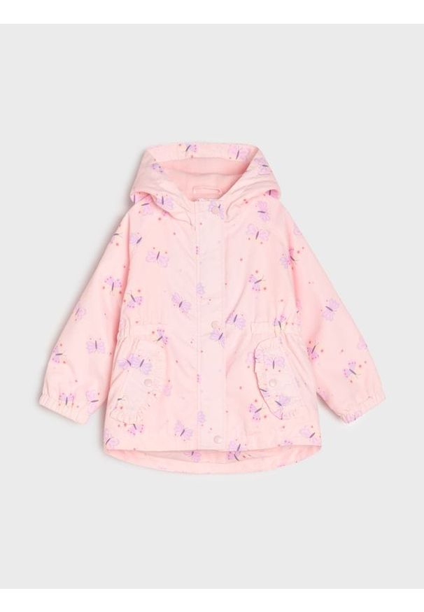 Sinsay - Kurtka wiatrówka z kapturem - różowy. Typ kołnierza: kaptur. Kolor: różowy