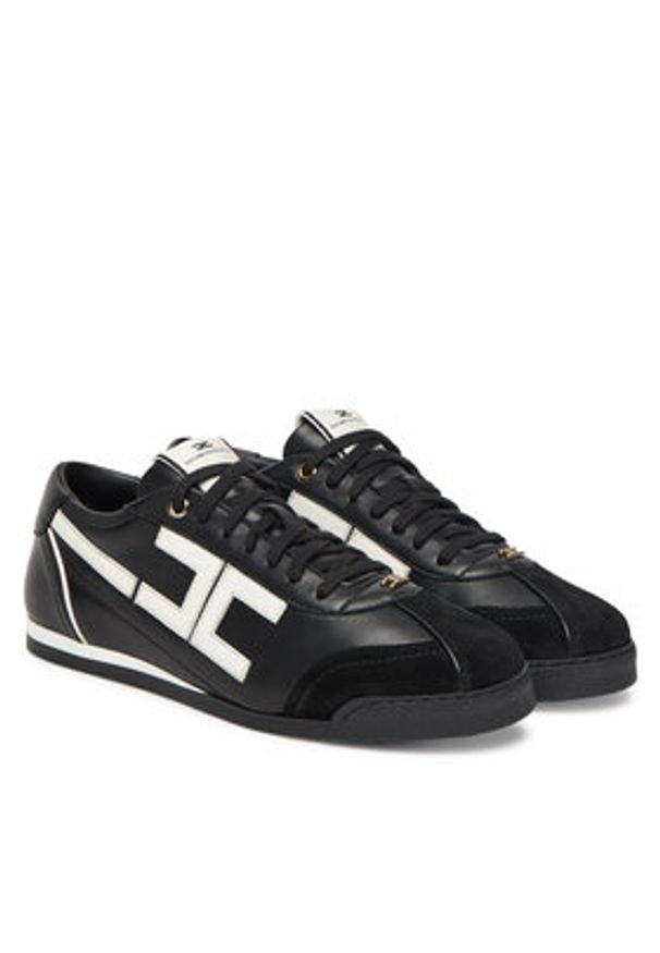 Elisabetta Franchi Sneakersy SA-82G-56E2-V400 Czarny. Kolor: czarny. Materiał: skóra