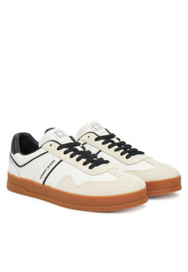 Tommy Jeans Sneakersy The Greenwich Leather EM0EM01587 Écru. Kolor: kremowy. Materiał: skóra