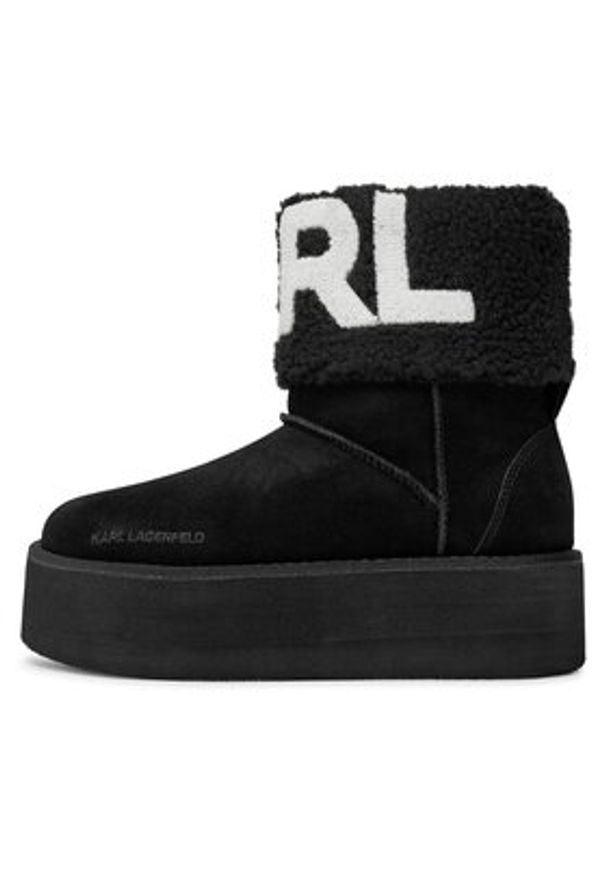 Karl Lagerfeld - KARL LAGERFELD Botki KL48552 Czarny. Kolor: czarny. Materiał: materiał
