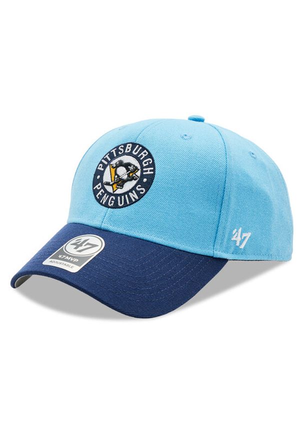 47 Brand Czapka z daszkiem NHL Pittsburgh PenguinsTwo Tone '47 MVP HVIN-MVPTT15WBV-CO68 Niebieski. Kolor: niebieski. Materiał: materiał