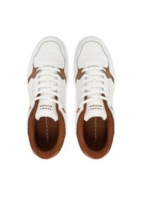 TOMMY HILFIGER - Tommy Hilfiger Sneakersy Basket Core Lite Lth Mix FM0FM05518 Écru. Materiał: skóra